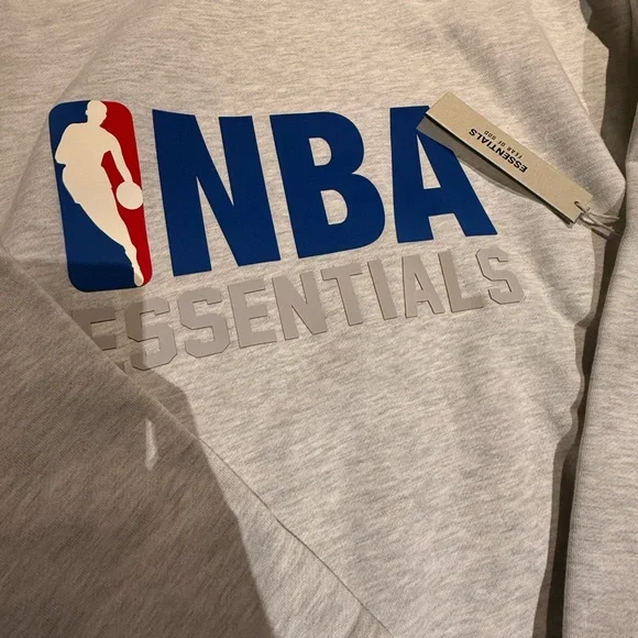 Essential Fear Of God Light Heather NBA Hoodie (XS) - Picture 10 of 12